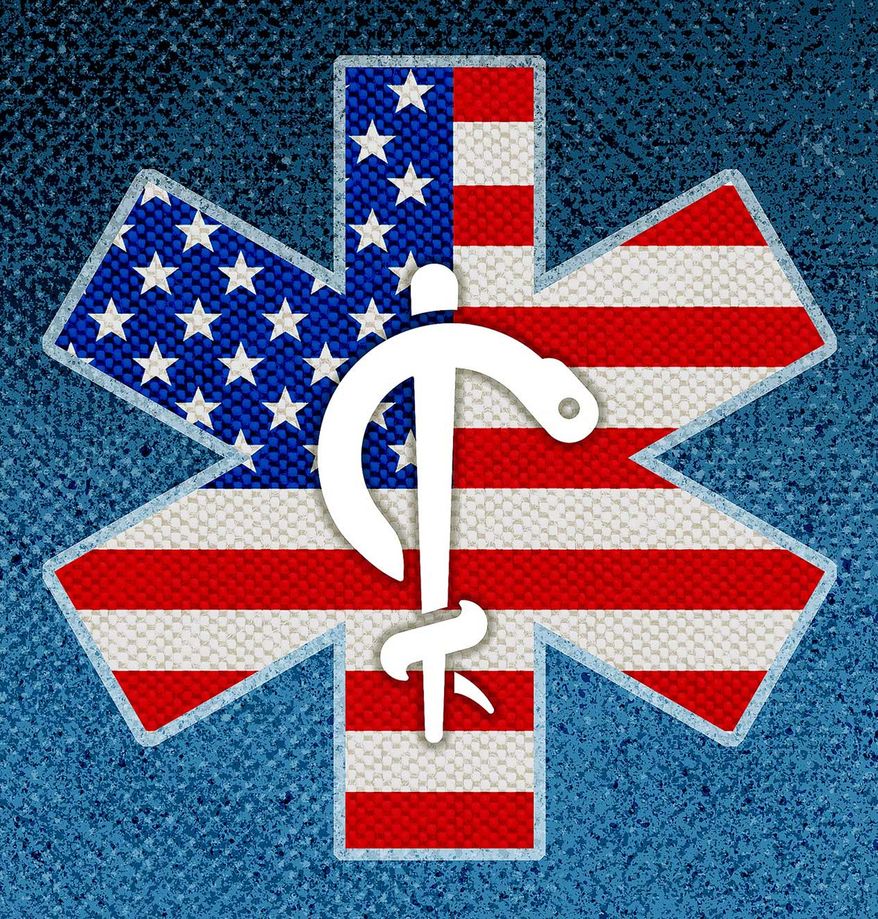 Retired CIA senior officer and paramedic patriot Illustration by Greg Groesch/The Washington Times