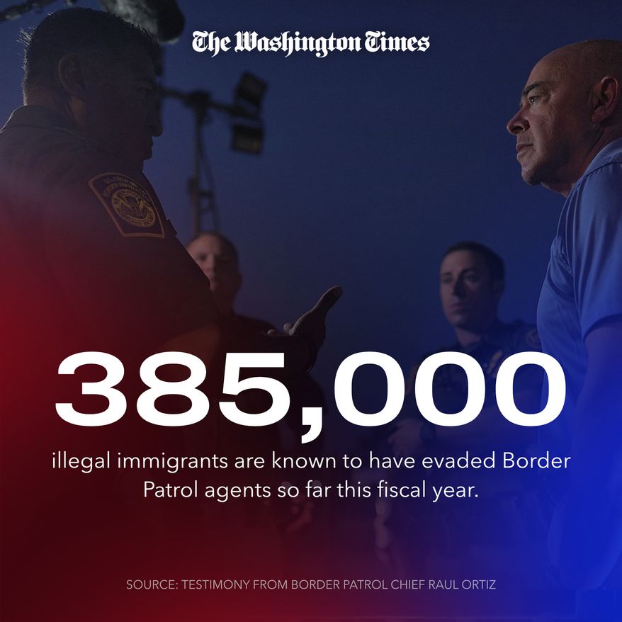 385k illegal immigrants are known to have evaded Border Patrol agents so far this fiscal year. Graphic credit: Flat Creek