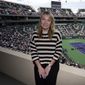 Lindsay Brandon, the WTA&#x27;s new director of safeguarding, poses for a portrait at the BNP Paribas Open tennis tournament Friday, March 10, 2023, in Indian Wells, Calif. The women’s professional tennis tour is increasing efforts to protect players from predatory coaches and others. (AP Photo/Mark J. Terrill) **FILE**