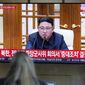 A TV screen shows an image of North Korean leader Kim Jong-un during a news program at the Seoul Railway Station in Seoul, South Korea, on March 13, 2023. South Korea said Wednesday, March 22, 2023, North Korea has test-launched multiple cruise missiles toward the North’s eastern waters. (AP Photo/Lee Jin-man, File)