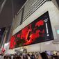 In this undated image released by Art Innovation Gallery, Patrick Amadon&#x27;s &quot;No Rioters&quot; digital artwork is seen on the billboard of the SOGO shopping mall in Hong Kong. The Hong Kong department store took down a digital artwork that contained hidden references to jailed dissidents, in an incident the artist says is evidence of erosion of free speech in the semi-autonomous Chinese city. (Art Innovation Gallery via AP)