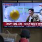 A TV screen shows an image of North Korean leader Kim Jong Un during a news program at the Seoul Railway Station in Seoul, South Korea, Friday, March 24, 2023. North Korea said Friday its cruise missile launches this week were part of nuclear attack simulations that also involved a detonation by a purported underwater drone as leader Kim Jong Un vowed to make his rivals &quot;plunge into despair.&quot; The letters read &quot;Developing since 2012 and it named &quot;Haeil&quot; on 2021.&quot; (AP Photo/Lee Jin-man)