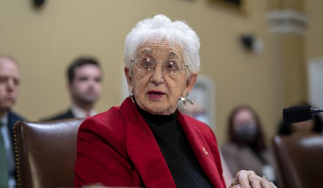 Rep. Virginia Foxx, R-N.C., chair of the House Education and the Workforce Committee, testifies before the House Rules Committee as Republicans advance the &quot;Parents Bill of Rights Act,&quot; at the Capitol in Washington, Wednesday, March 22, 2023. (AP Photo/J. Scott Applewhite, File)