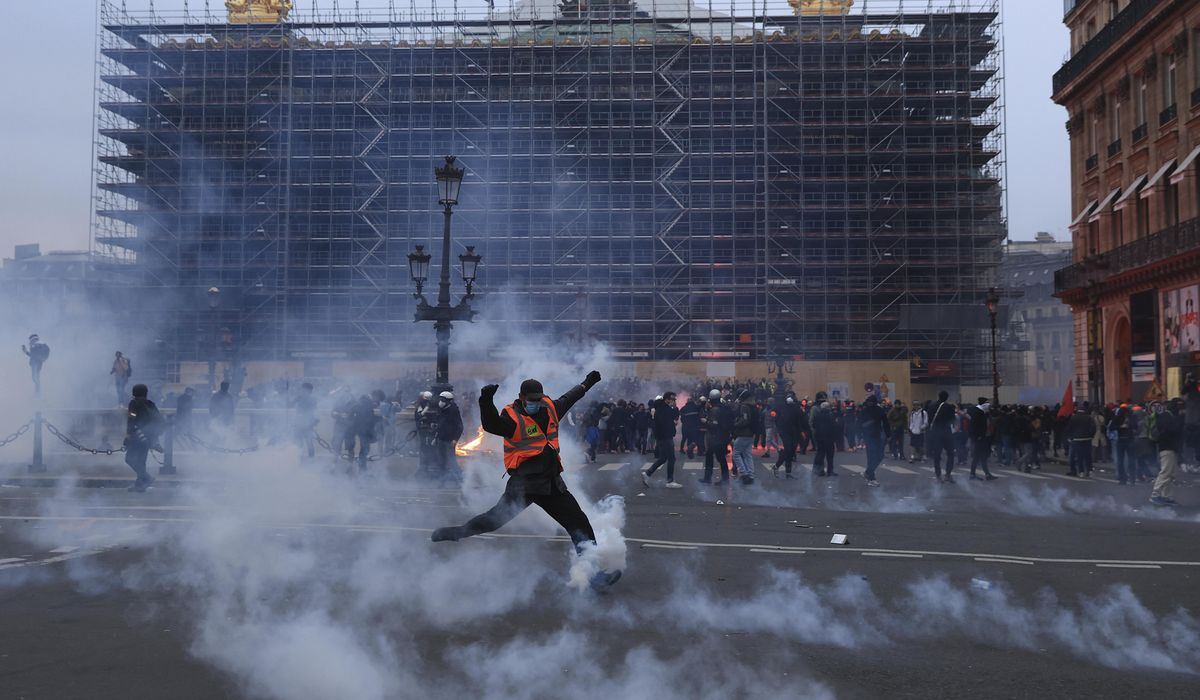 NextImg:Protests continue in France; British king’s visit postponed