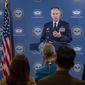 Pentagon spokesman U.S. Air Force Brig. Gen. Patrick Ryder speaks during a media briefing at the Pentagon, Friday, March 24, 2023, in Washington. (AP Photo/Alex Brandon)