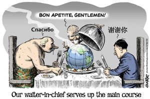 Our waiter-in-chief serves up the main course