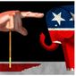 Illustration on media blaming the GOP for the Nashville shooting by Alexander Hunter/The Washington Times