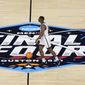 San Diego State guard Lamont Butler drives up court against Florida Atlantic during the first half of a Final Four college basketball game in the NCAA Tournament on Saturday, April 1, 2023, in Houston. (AP Photo/Godofredo A. Vasquez)