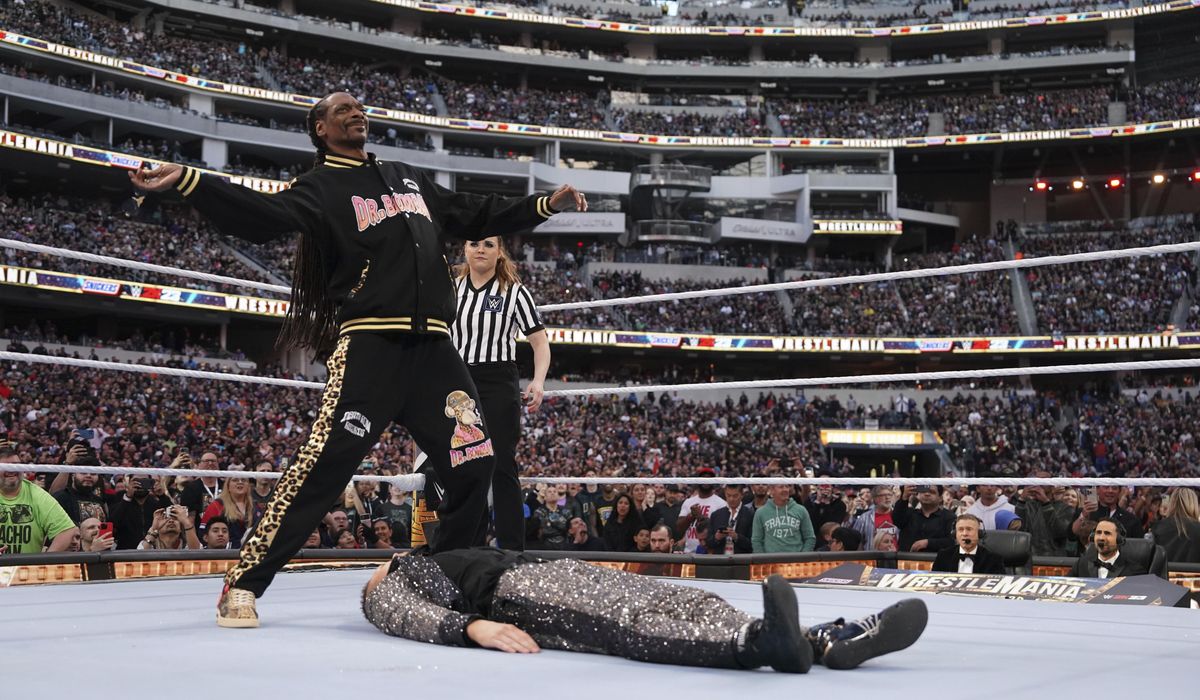 NextImg:Snoop Dog steps in at last second during WrestleMania