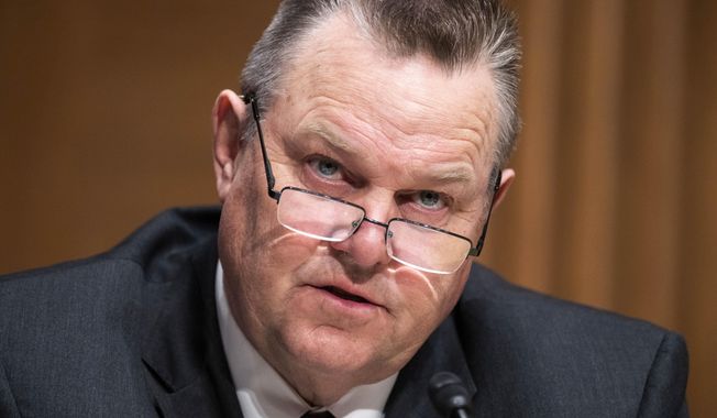Sen. Jon Tester, D-Mont., speaks before during a Senate Banking, Housing, and Urban Affairs Committee hearing, May 10, 2022, on Capitol Hill in Washington. Republican state lawmakers in Montana are advancing legislation that would alter next year&#x27;s U.S. Senate primary in an apparent bid to thwart the re-election of Sen. Jon Tester, one of several Democrats on the ballot in GOP-leaning states. (Tom Williams/Pool via AP, File)
