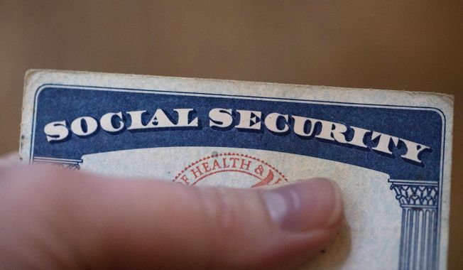 A Social Security card is displayed on Oct. 12, 2021, in Tigard, Ore. (AP Photo/Jenny Kane, File)