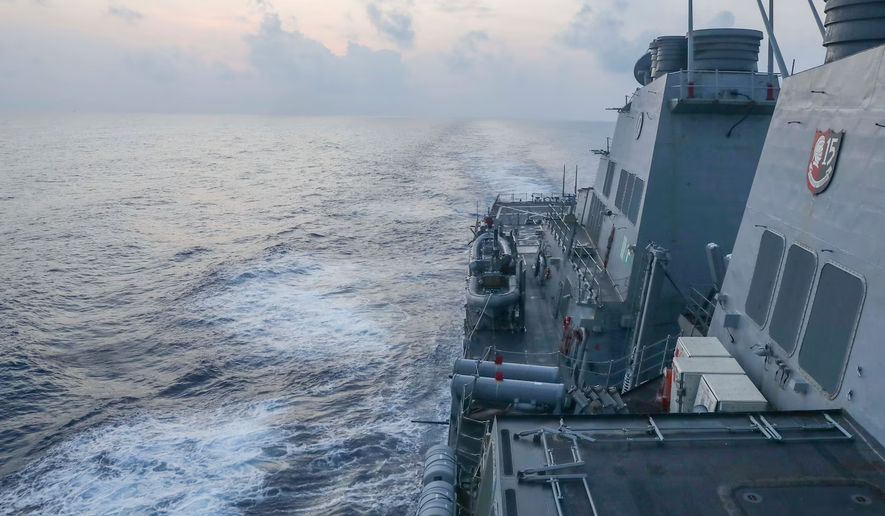 The Arleigh Burke-class guided-missile destroyer USS Milius (DDG 69) conducts routine underway operations. Milius is forward-deployed to the U.S. 7th Fleet area of operations in support of a free and open Indo-Pacific. (Courtesy of Commander, U.S. 7th Fleet)