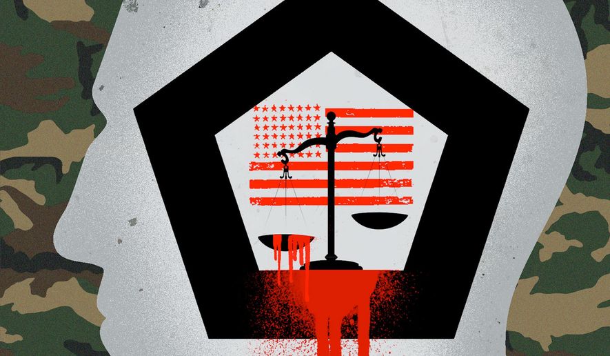 Illustration on the recent Pentagon intelligence leak by Linas Garsys/The Washington Times
