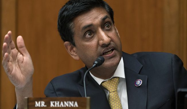 Rep. Ro Khanna, D-Calif., speaks at a hearing Oct. 28, 2021, on Capitol Hill in Washington. The Democratic congressman from California is calling on U.S. Sen. Dianne Feinstein to step down because of health problems. Rep. Ro Khanna says in a tweet, &quot;We need to put the country ahead of personal loyalty. (AP Photo/Jacquelyn Martin, File)