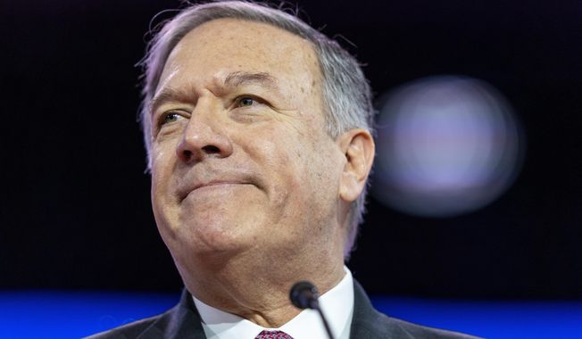 Former Secretary of State Mike Pompeo speaks at the Conservative Political Action Conference, CPAC 2023, Friday, March 3, 2023, at National Harbor in Oxon Hill, Md. (AP Photo/Alex Brandon, File)