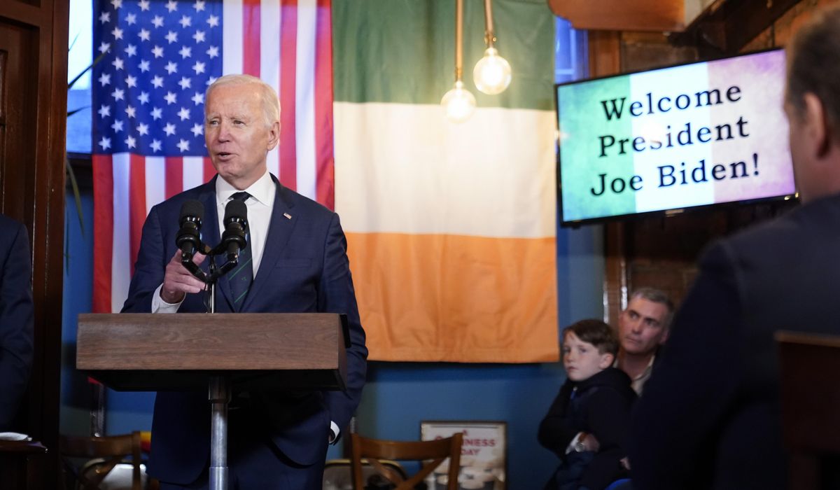 NextImg:Welcomed in Ireland, ‘Cousin Joe’ Biden jokes of staying
