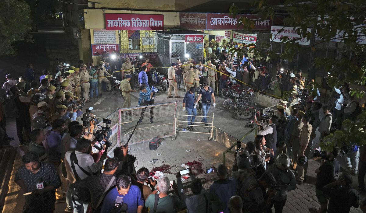 NextImg:Former Indian lawmaker, brother fatally shot live on TV