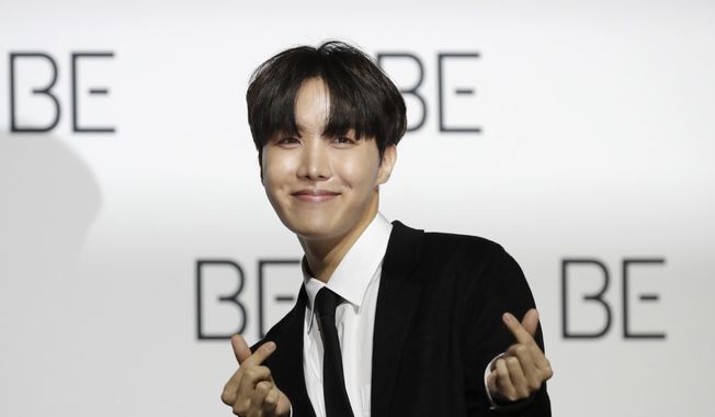 A member of South Korean K-pop band BTS J-Hope poses for photographers during a press conference to introduce their new album &quot;BE&quot; in Seoul, South Korea, Nov. 20, 2020. J-Hope entered a South Korean boot camp Tuesday, April 18, 2023, to start his 18-month compulsory military service, becoming the group’s second member to join the country&#x27;s army. (AP Photo/Lee Jin-man, File)