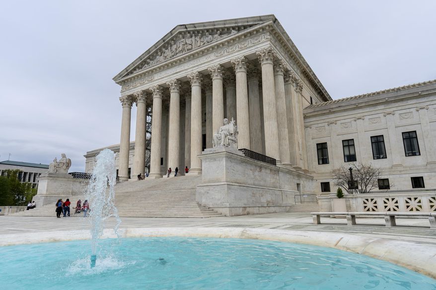 The Supreme Court is seen on Capitol Hill in Washington, Friday, April 14, 2023. (AP Photo/J. Scott Applewhite) **FILE**