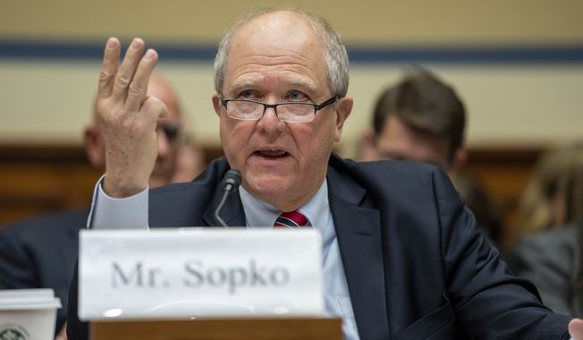 Special Inspector General for Afghanistan Reconstruction (SIGAR) John Sopko speaks during a hearing of the House Oversight and Accountability Committee concerning the U.S. withdrawal from Afghanistan, on Capitol Hill, Wednesday, April 19, 2023, in Washington. (AP Photo/Alex Brandon)