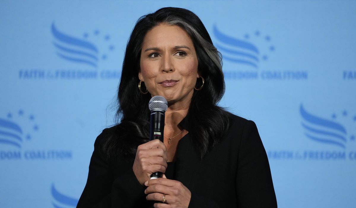 NextImg:Ex-Dem Tulsi Gabbard welcomes VP chatter, says it would be an honor to run with Trump