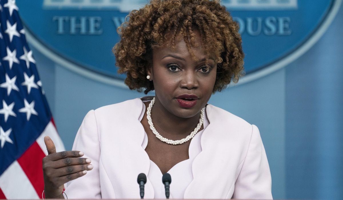 NextImg:Karine Jean-Pierre abruptly hangs up on radio interview after host asks if Biden has dementia