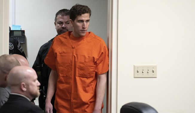 Bryan Kohberger, who is accused of killing four University of Idaho students in November 2022, appears at a hearing in Latah County District Court, on Jan. 5, 2023, in Moscow, Idaho. A media coalition is trying again to get a gag order lifted in the criminal case of Kohberger. (AP Photo/Ted S. Warren, Pool) **FILE**