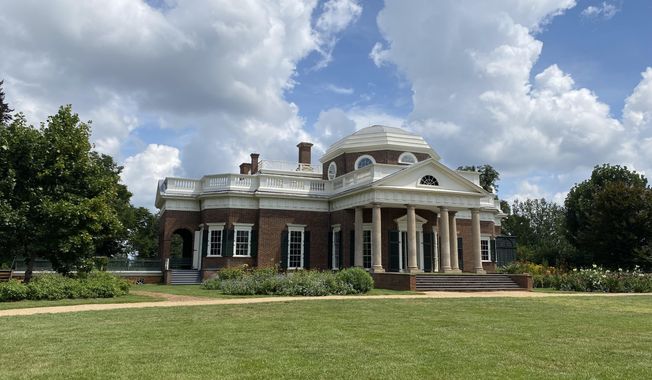 Thomas Jefferson&#x27;s mansion at Monticello. Photo by Martin Di Caro / The Washington Times