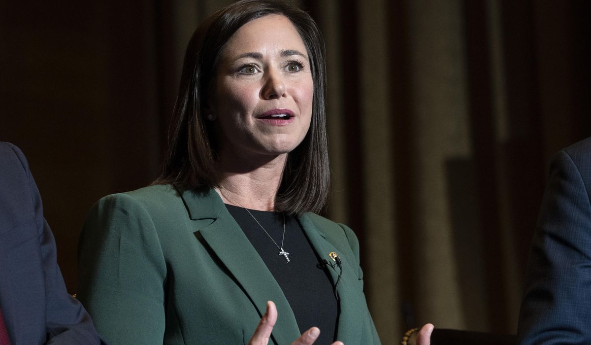 NextImg:Sen. Katie Britt swings back at critics for giving State of the Union response from kitchen