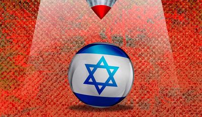 Iran Threat to Israel Illustration by Greg Groesch/The Washington Times