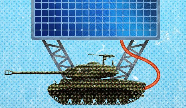 Military Vehicles Going Green Illustration by Greg Groesch/The Washington Times