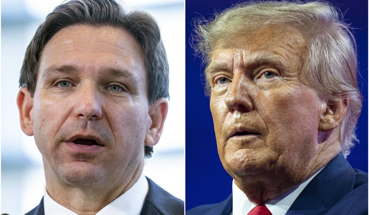 NextImg:DeSantis, Trump look to sway Iowa GOP activists at dueling events