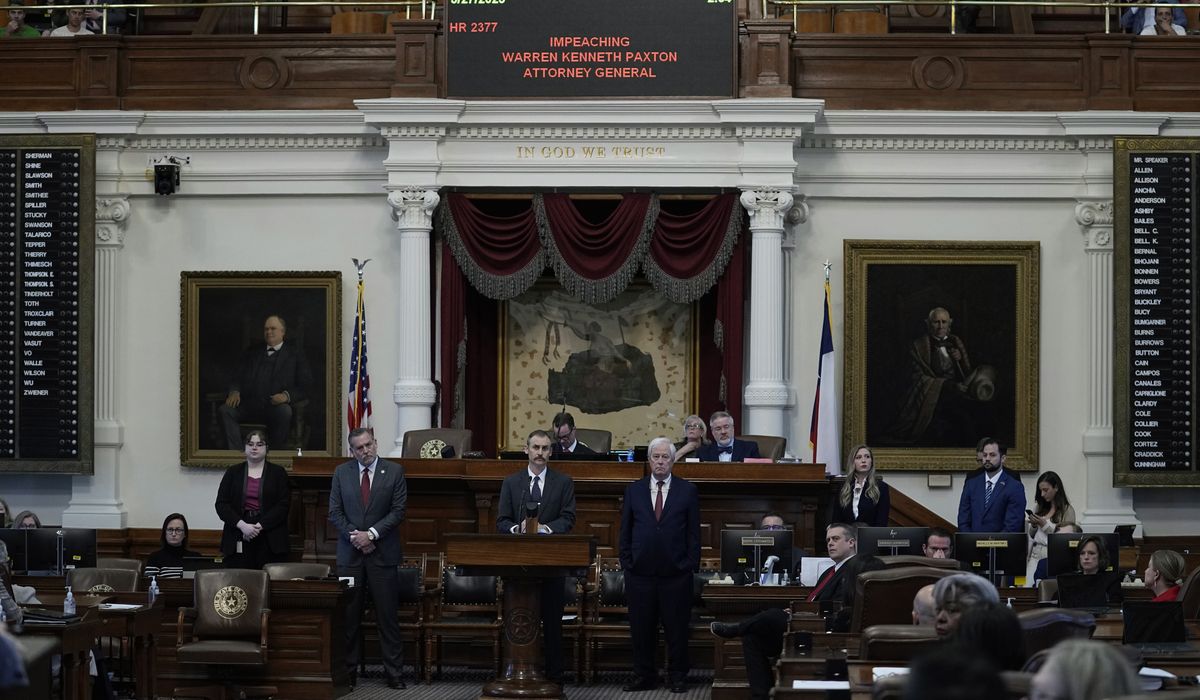 GOP-controlled Texas House votes to impeach Republican Attorney General Ken Paxton
