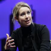 Elizabeth Holmes, then the CEO of Theranos, speaks at the Fortune Global Forum on Nov. 2, 2015, in San Francisco. As Holmes prepares to report to prison next week, the criminal case that laid bare the blood-testing scam at the heart of her Theranos startup is entering its final phase. (AP Photo/Jeff Chiu, File)