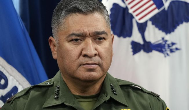 U.S. Border Patrol Chief Raul Ortiz listens during a news conference, Jan. 5, 2023, in Washington. The head of the U.S. Border Patrol is stepping down following major changes at the U.S.-Mexico border that came with the end of Title 42 pandemic restrictions. Ortiz said in a note to staff Tuesday, May 30, obtained by The Associated Press, that he has decided to retire effective Friday, June 30. (AP Photo/Susan Walsh, File)