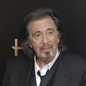 Al Pacino, winner of the Hollywood supporting actor award for &quot;The Irishman,&quot; poses backstage at the 23rd annual Hollywood Film Awards in Beverly Hills, Calif., on Nov. 3, 2019. A representative for Al Pacino confirms that the 83-year-old actor and 29-year-old Noor Alfallah are expecting a baby. (Photo by Richard Shotwell/Invision/AP, File)