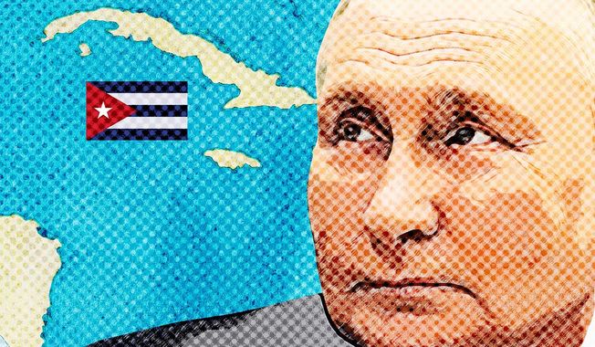 Illustration on Cuba and Russia by Greg Groesch/The Washington Times