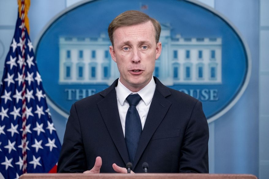 White House national security adviser Jake Sullivan speaks at a press briefing at the White House in Washington, April 24, 2023. The White House is ready to have talks with Russia without preconditions about a future arms control framework as the last treaty between the two nuclear powers has faltered. Two senior administration officials said that Sullivan will speak of the administration's desire for talks on building a new framework during a Friday address to the Arms Control Association. (AP Photo/Andrew Harnik, File)