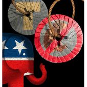 Illustration on Biden , Trump and GOP liabilities in 2024 election by Alexander Hunter