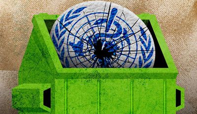The World Health Organization (WHO), not trusted Illustration by Greg Groesch/The Washington Times