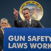 California Gov. Gavin Newsom answers questions at a press conference in Sacramento, Calif., on Feb. 1, 2023. Newsom announced Thursday, June 8, 2023, that he is proposing an amendment to the United States Constitution that would enshrine into law gun regulations including universal background checks and raising the minimum age to buy a firearm to 21, his latest foray into national politics. (Renée C. Byer/The Sacramento Bee via AP, File)