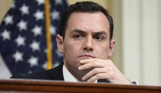 Chairman Rep. Mike Gallagher, R-Wis., listens during a hearing of a special House committee dedicated to countering China, on Capitol Hill, Tuesday, Feb. 28, 2023, in Washington. Gallagher announced Friday, June 9, 2023, that he won&#x27;t run for U.S. Senate in 2024 against Democratic U.S. Sen. Tammy Baldwin, leaving an open GOP field with no declared candidates in the battleground state. (AP Photo/Alex Brandon, File)