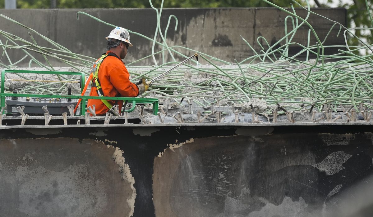 NextImg:Collapsed I-95 in Philadelphia getting boost from glass nuggets