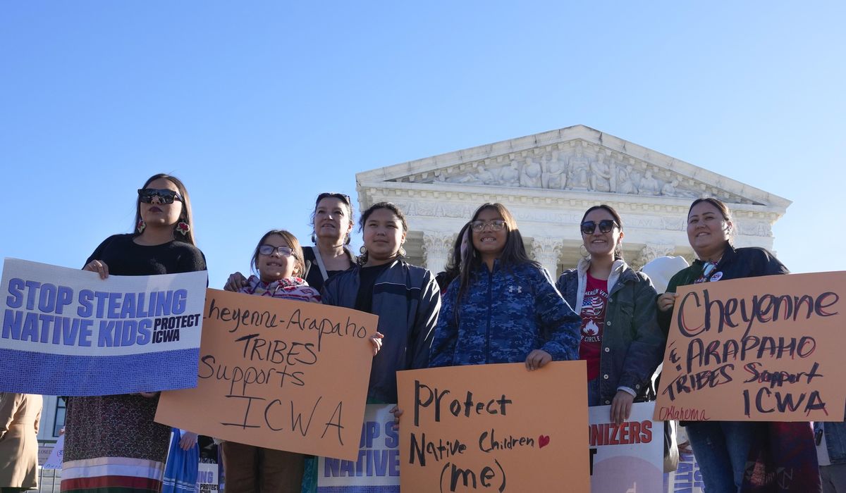 NextImg:Native American tribes say Supreme Court challenge was never just about foster kids