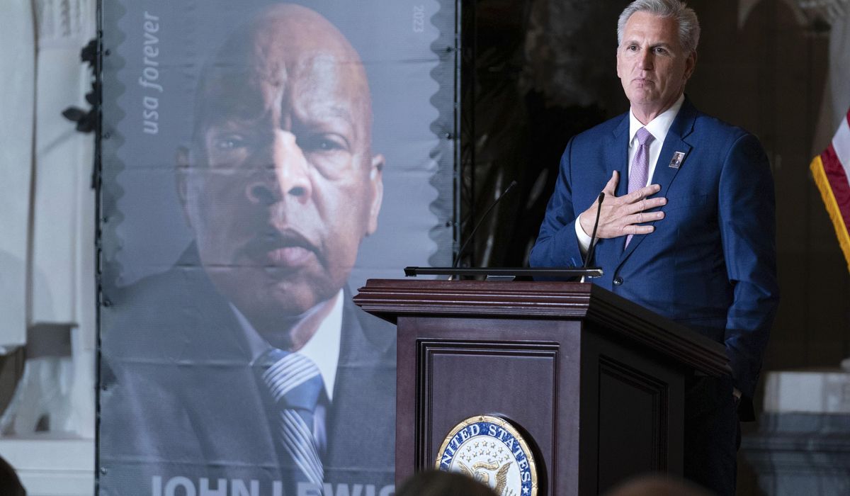 NextImg:Stamp of civil rights icon John Lewis unveiled in ceremony at the U.S. Capitol