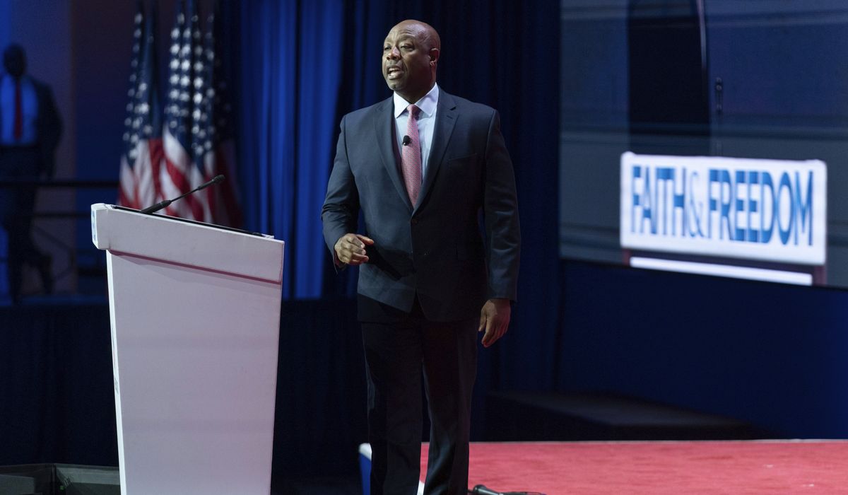 NextImg:In new Iowa ad, GOP presidential candidate Tim Scott vows to back 15-week federal abortion ban