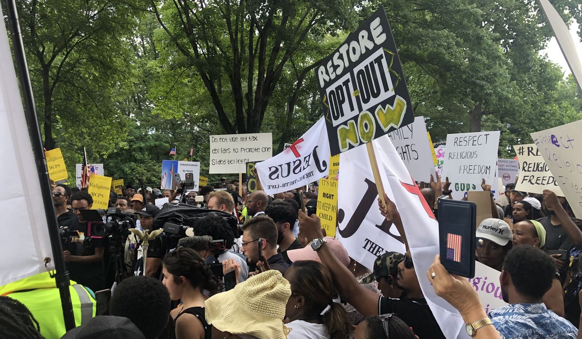 NextImg:‘Our children, our rights’: Scores of parents hit rally opposing MoCo schools’ LGBTQ policies