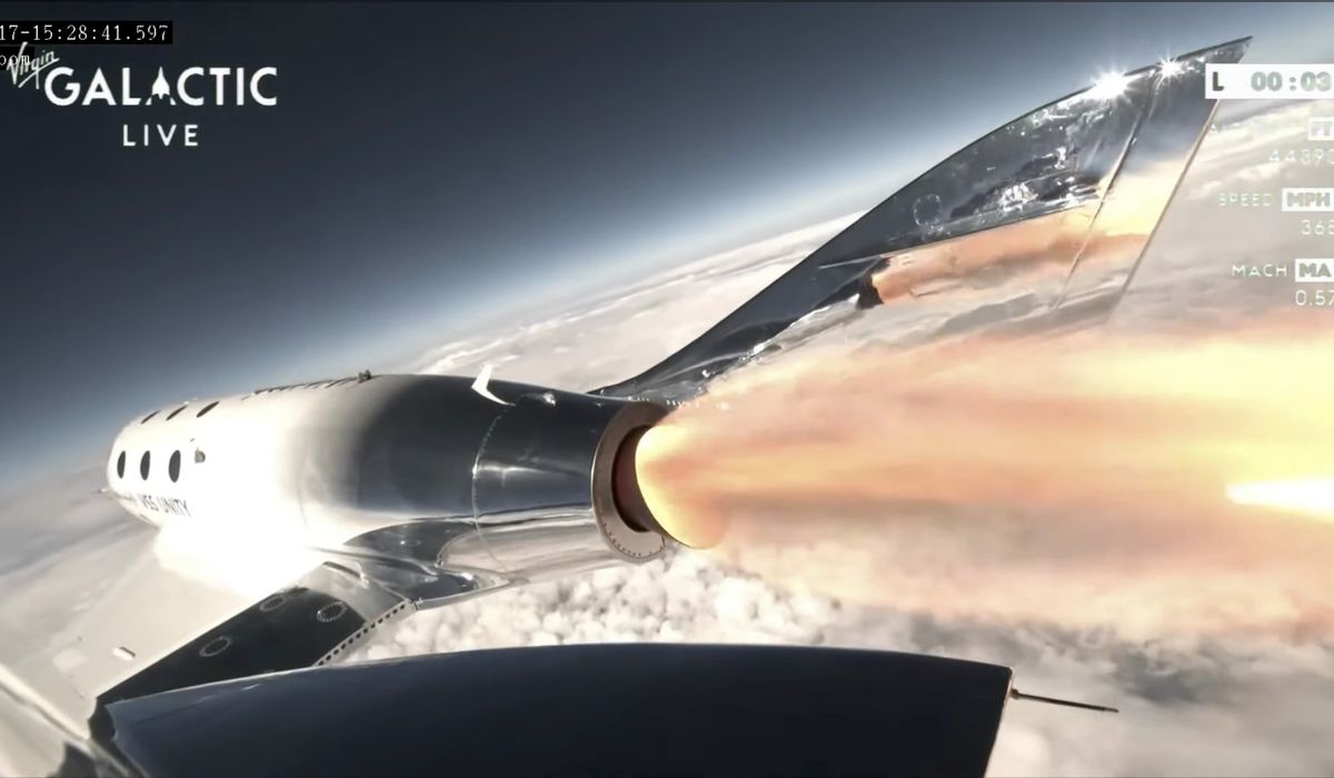 Italian researchers fly aboard Virgin Galactic’s rocket-powered plane, reach 52 miles altitude