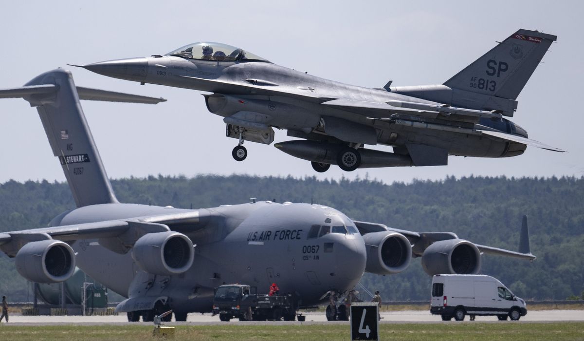 NextImg:Russia says F-16 deal for Ukraine amounts to ‘nuclear threat’ from U.S., NATO