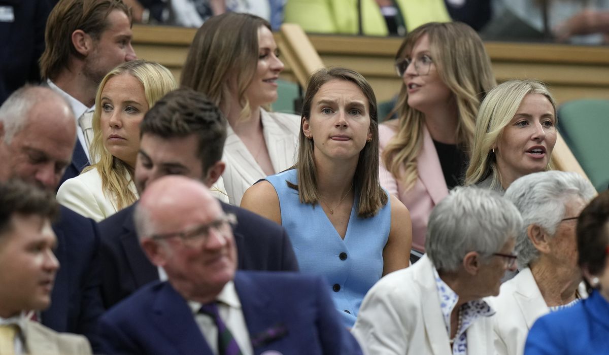 NextImg:England soccer stars who will miss the Women’s World Cup sit in Royal Box at Wimbledon
